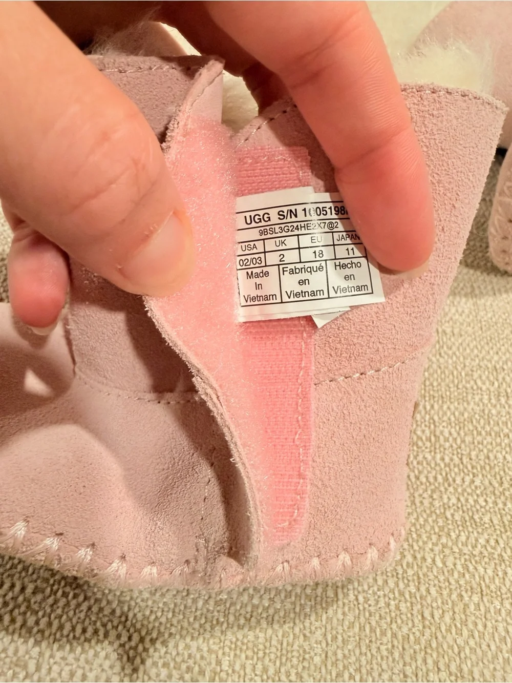 UGG Pink Plush-Lined Baby Walker Boots